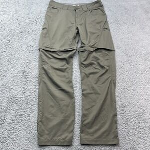 Dakota Grizzly Convertible Hiking Pants Mens 34x32 Green Nylon Cargo Gorpcore
